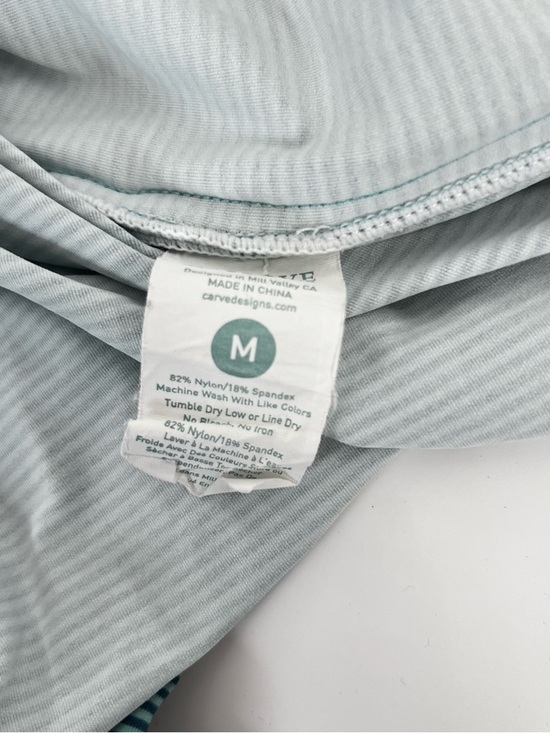 Carve Designs Rashguard Sunshirt- UPF 50+ - Stripes Full Zip - Size M - EUC - Picture 5 of 7